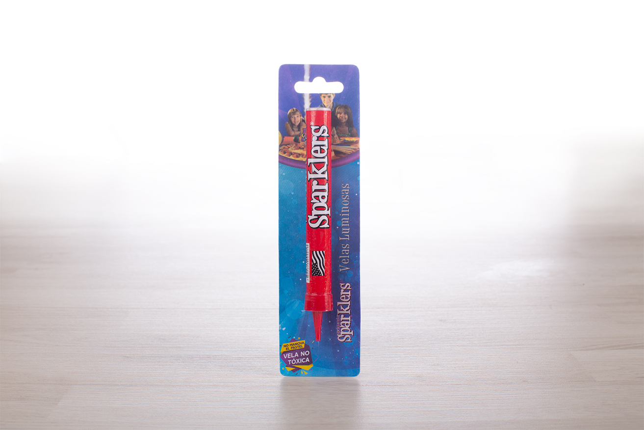 328 - Vela Sparkles plata y colores(C-Caja 100)(S-pza)